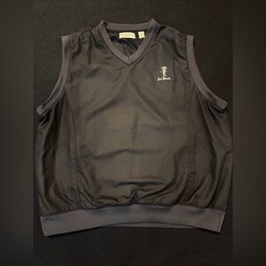 Pebble Beach Classic V-Neck Windbreaker Vest Black Del Monte Mens Size XL
